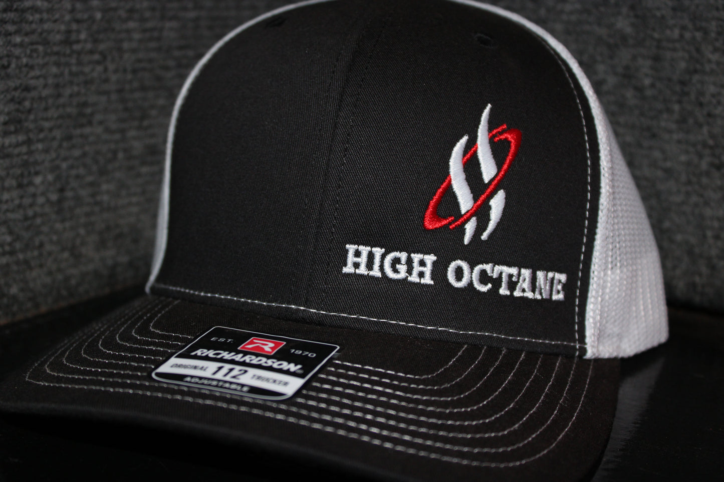 Flaming Octane Black & White Richardson 112 Hat