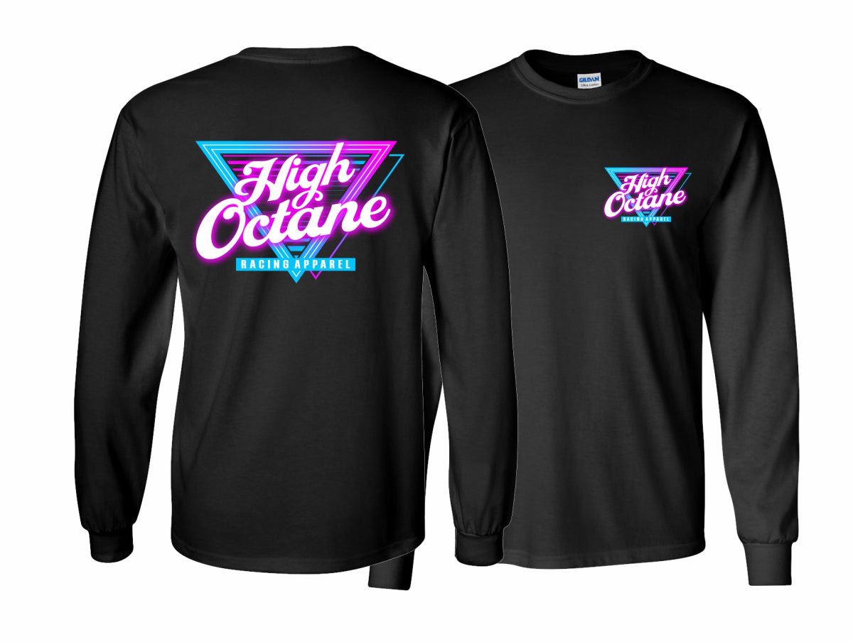 Retro Octane Black Long Sleeve Tee