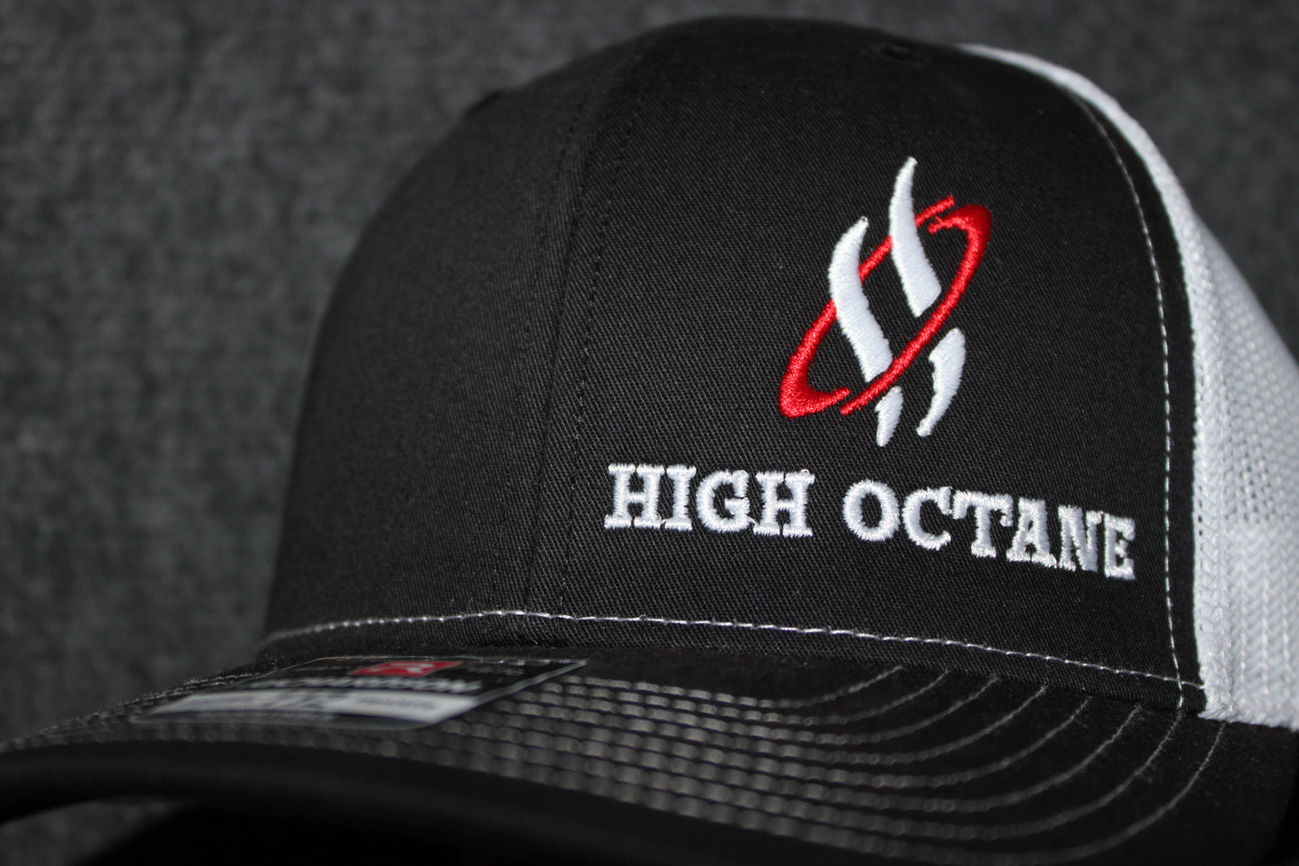 Flaming Octane Black & White Richardson 112 Hat