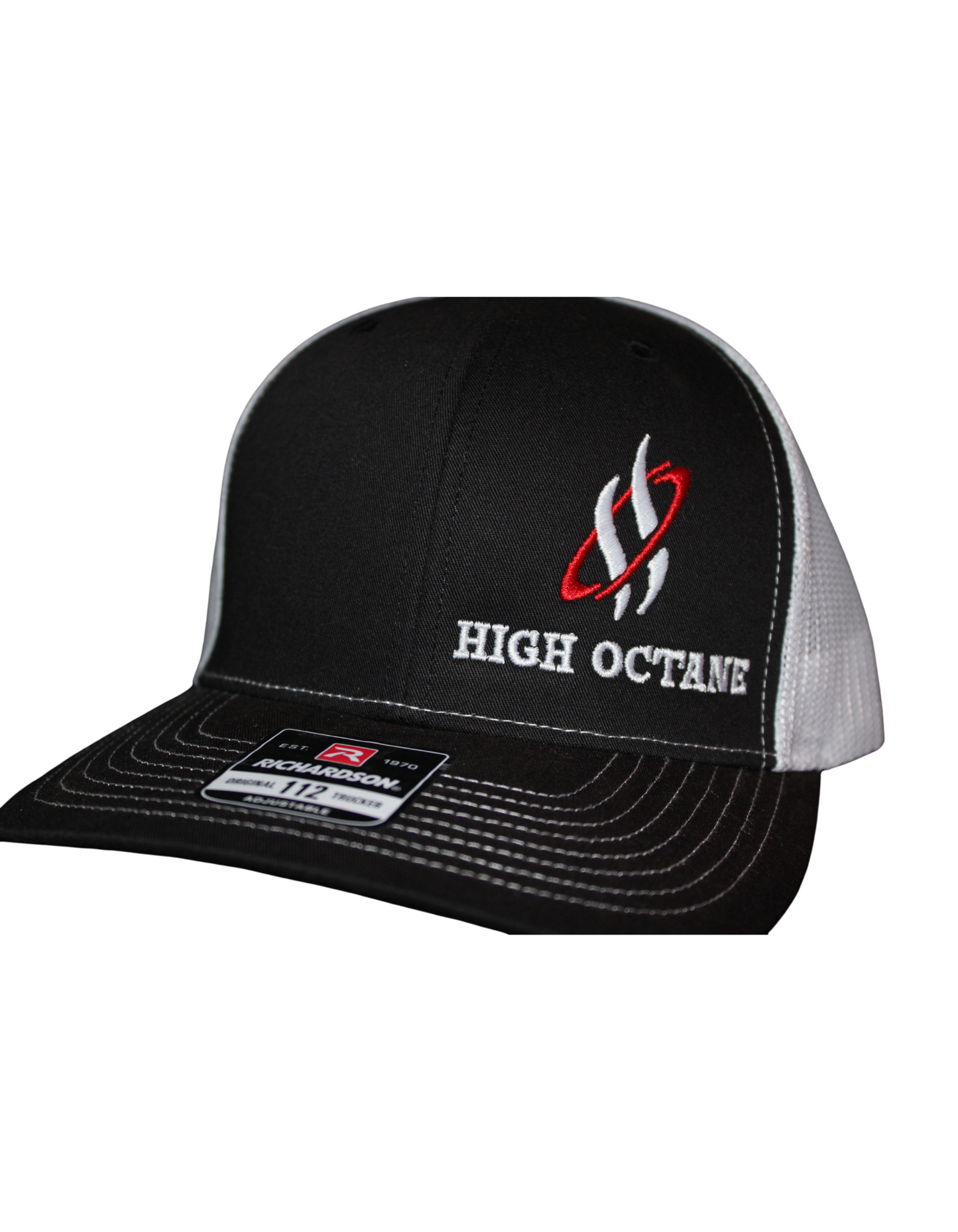 Flaming Octane Black & White Richardson 112 Hat